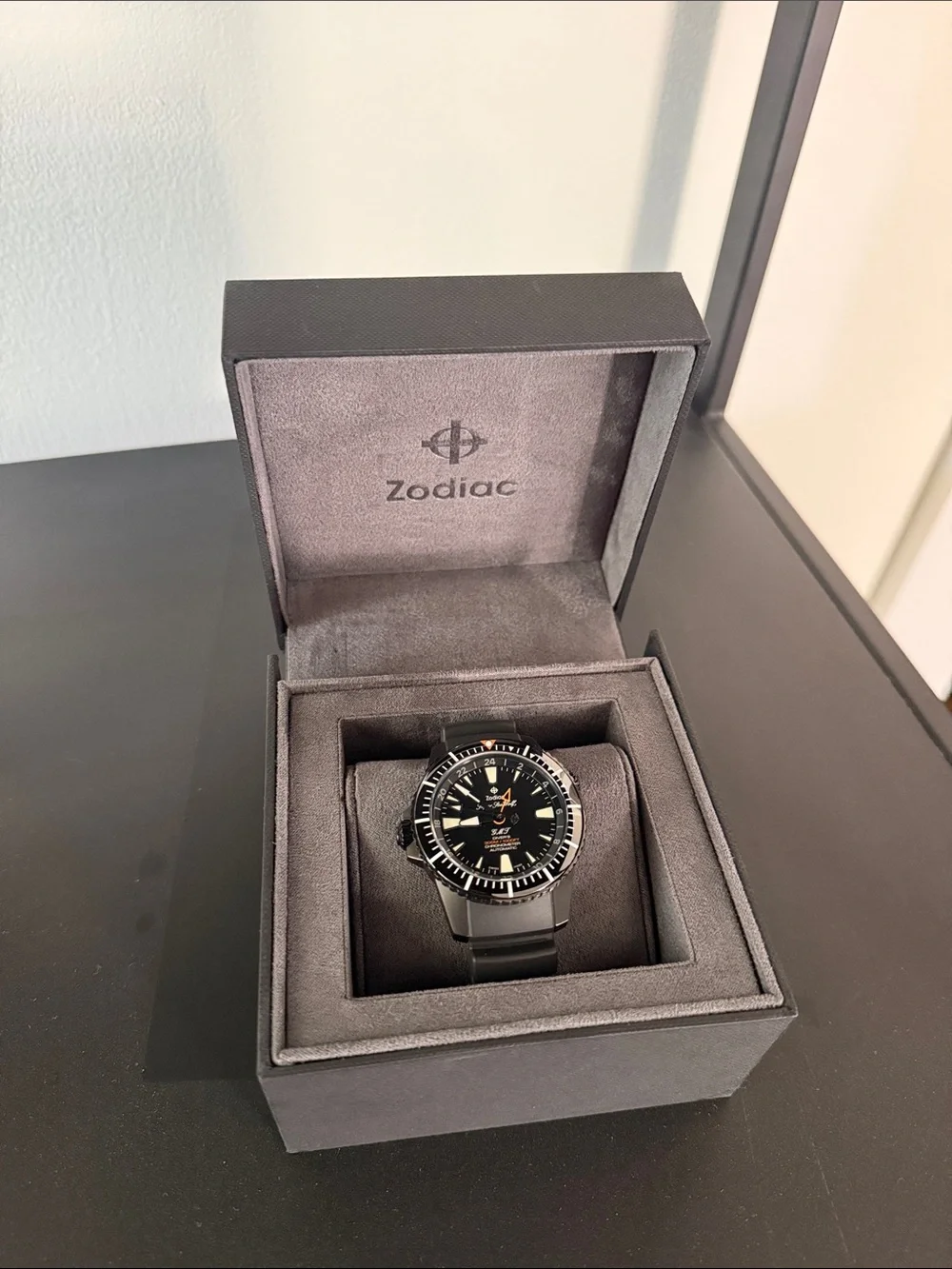 Zodiac Super Sea Wolf GMT Pro Diver Watch - Black (never worn)